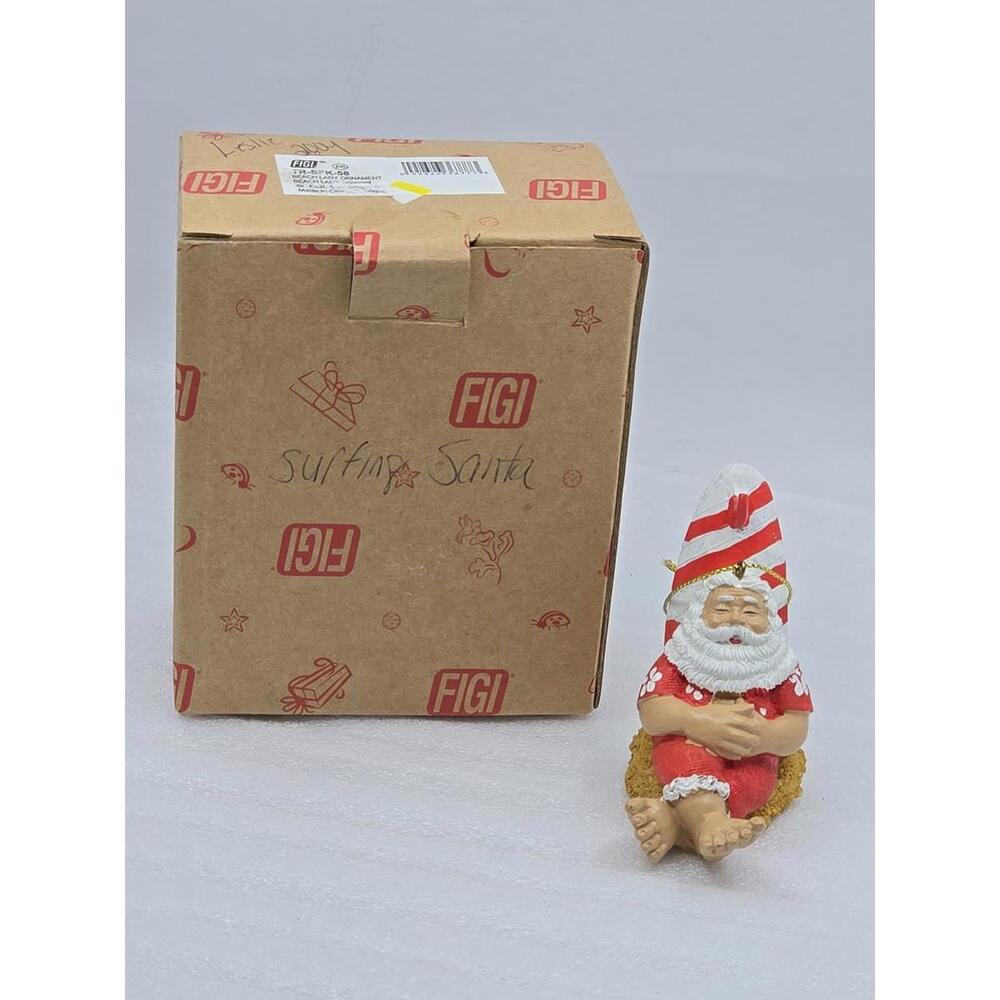 FIGI Christmas Ornament Surfing Santa